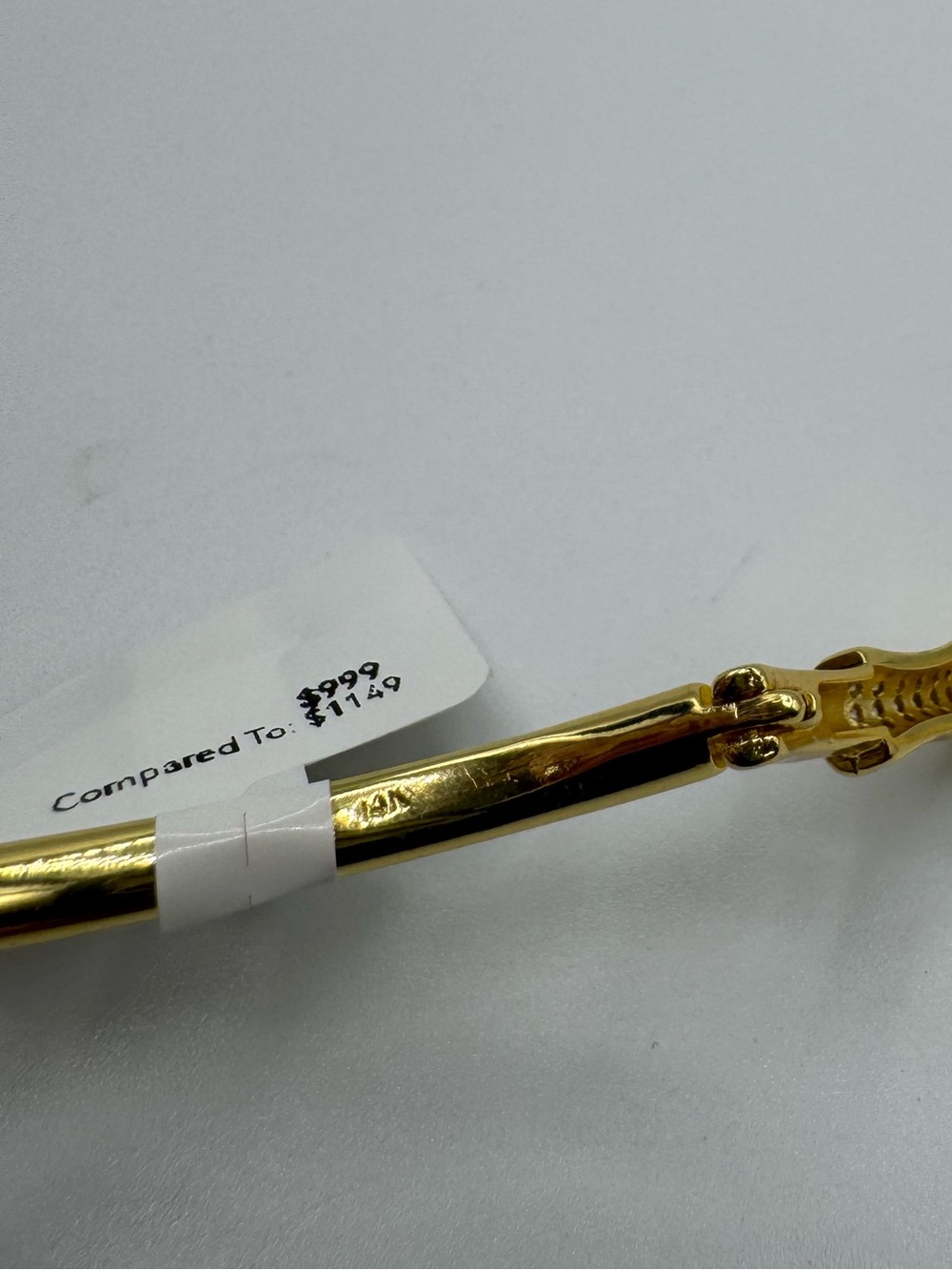 14k Bamboo Bangle - Picture 8 of 11